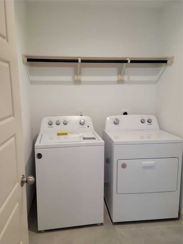 laundry room featuring washer and dryer