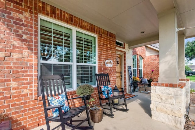 view of patio featuring covered porch