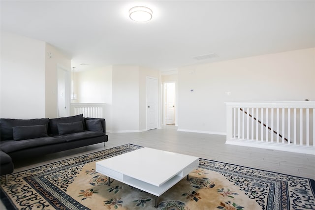 living room featuring wood-type flooring