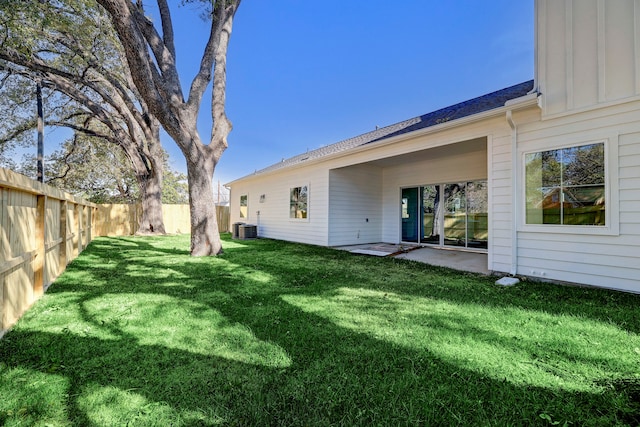 view of yard with a patio and cooling unit