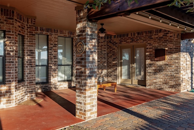 view of patio / terrace with ceiling fan