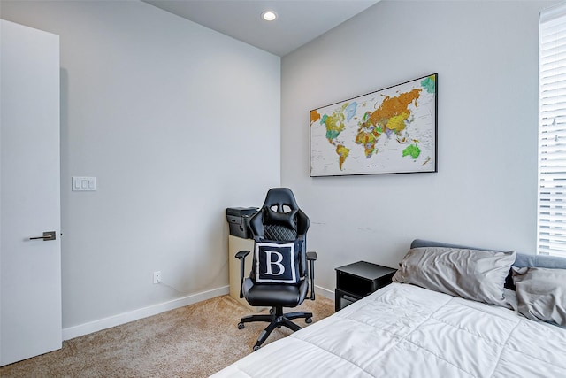 view of carpeted bedroom