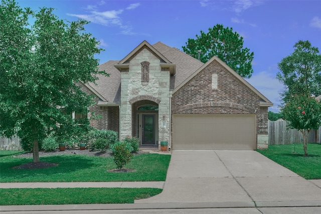 view of front of property with a front yard