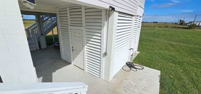18103 Shaman Dr, Galveston, TX 77554 - view of outbuilding featuring stairway