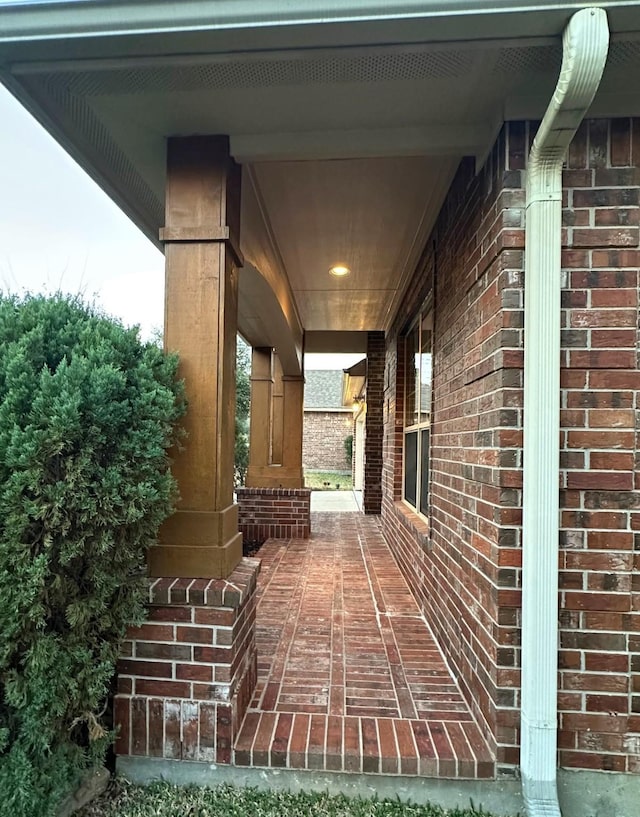 view of patio with covered porch