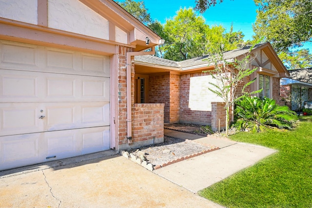 entrance to property featuring a garage