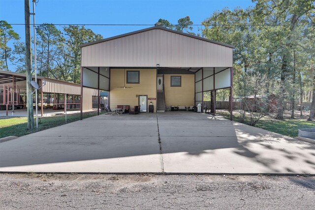 161 Cayman St, Point Blank, TX 77364 - view of outdoor structure featuring concrete driveway and a detached carport