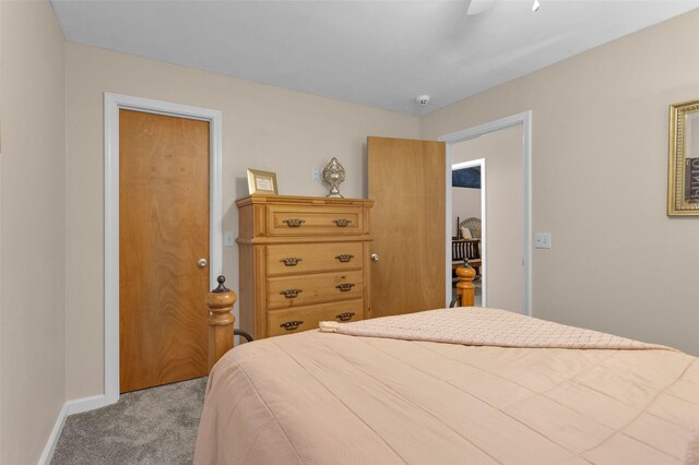 161 Cayman St, Point Blank, TX 77364 - bedroom with light carpet, baseboards, and ceiling fan