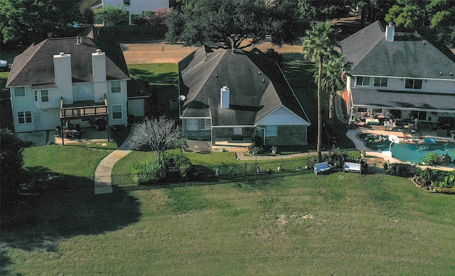 birds eye view of property