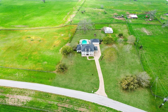 bird's eye view featuring a rural view