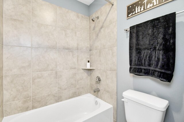 12810 Ilderton Dr, Humble, TX 77346 - full bathroom with toilet and shower / washtub combination