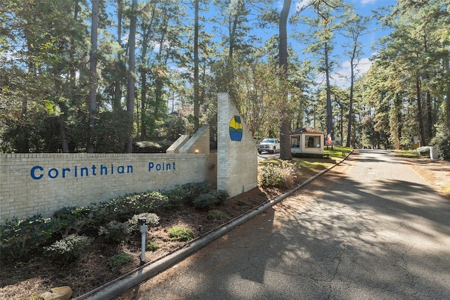 view of community sign