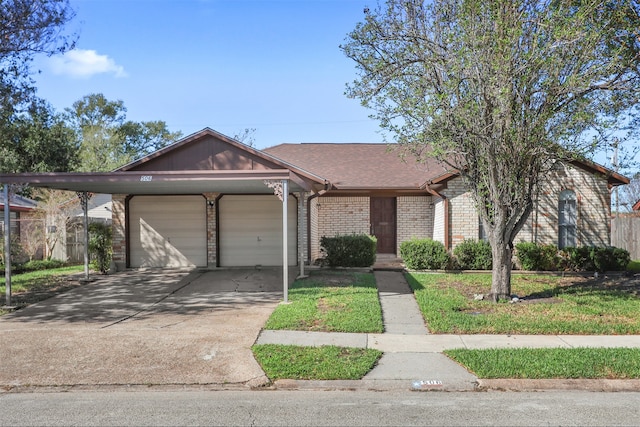 ranch-style house with a garage