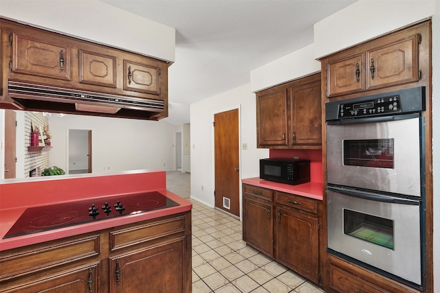 kitchen featuring black appliances