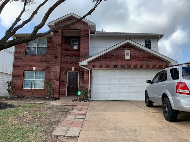 front facade with a garage