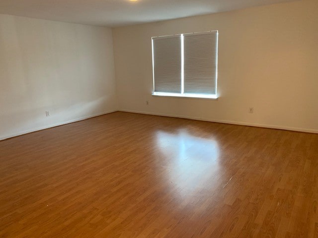 empty room featuring hardwood / wood-style flooring