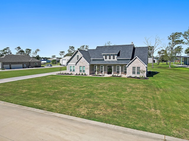 view of front of property with a front yard