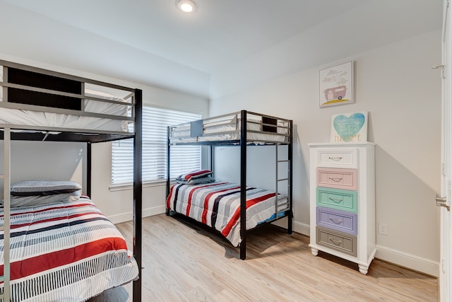 bedroom featuring light hardwood / wood-style flooring