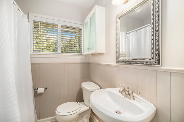 bathroom featuring toilet and sink