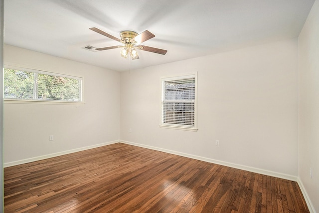 4837 Briarbend Dr, Houston, TX 77035 - empty room with wood-type flooring and ceiling fan