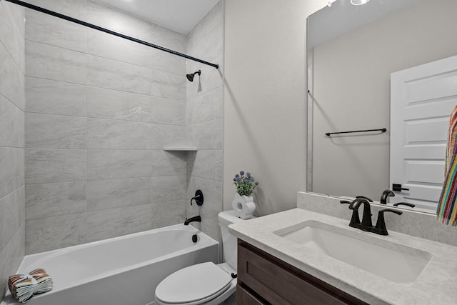 16022 Mason Run Dr, Houston, TX 77079 - full bathroom featuring vanity, toilet, and shower / washtub combination