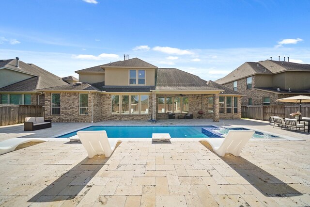 view of pool featuring a patio area and an outdoor hangout area