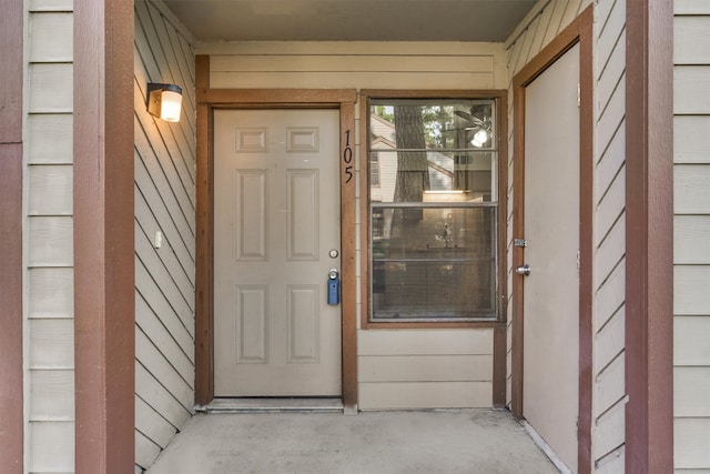 view of doorway to property