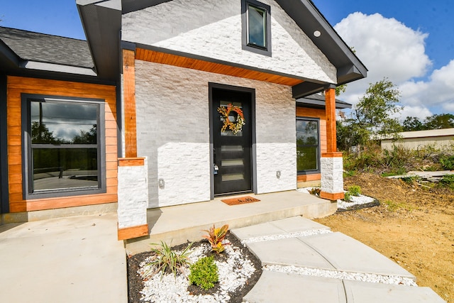 view of doorway to property