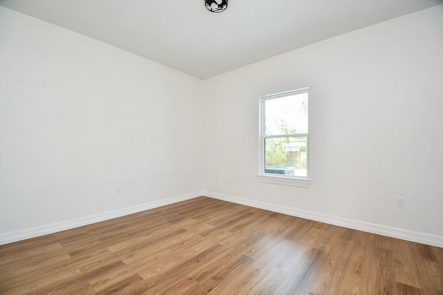 empty room featuring light wood-type flooring