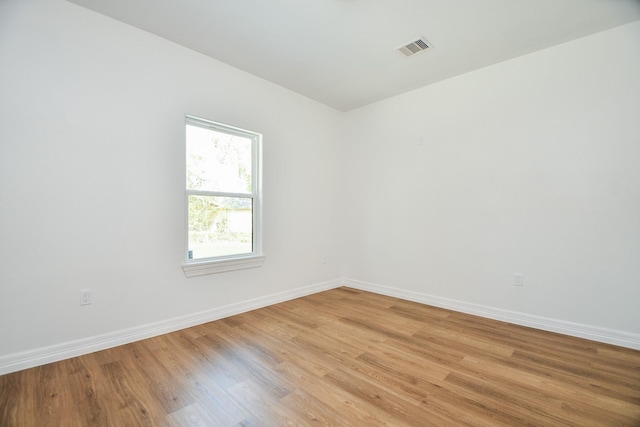 empty room featuring light wood-type flooring