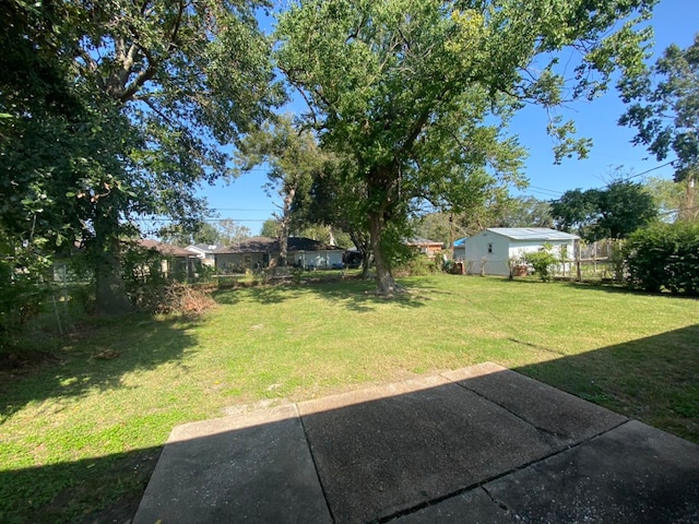 view of yard featuring a patio area