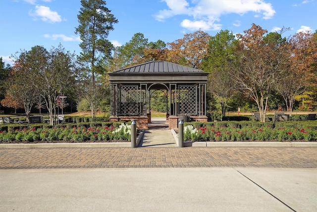 surrounding community with a gazebo