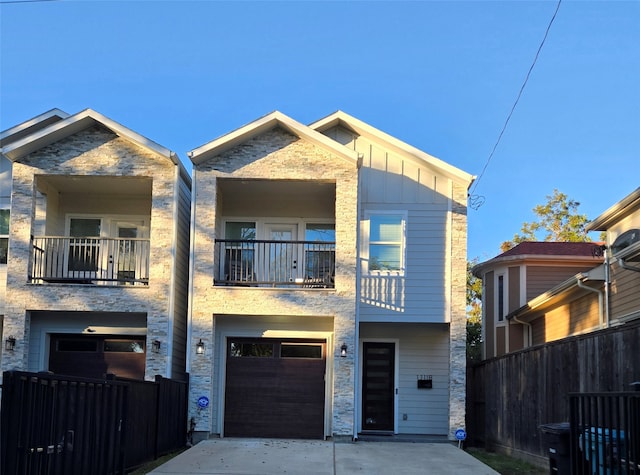 view of property with a garage