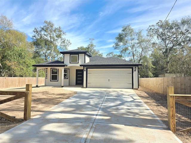 view of front of house featuring a garage