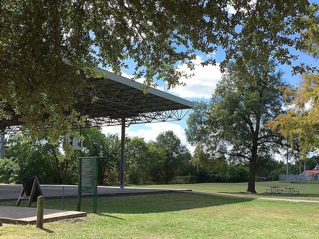 view of community featuring a lawn