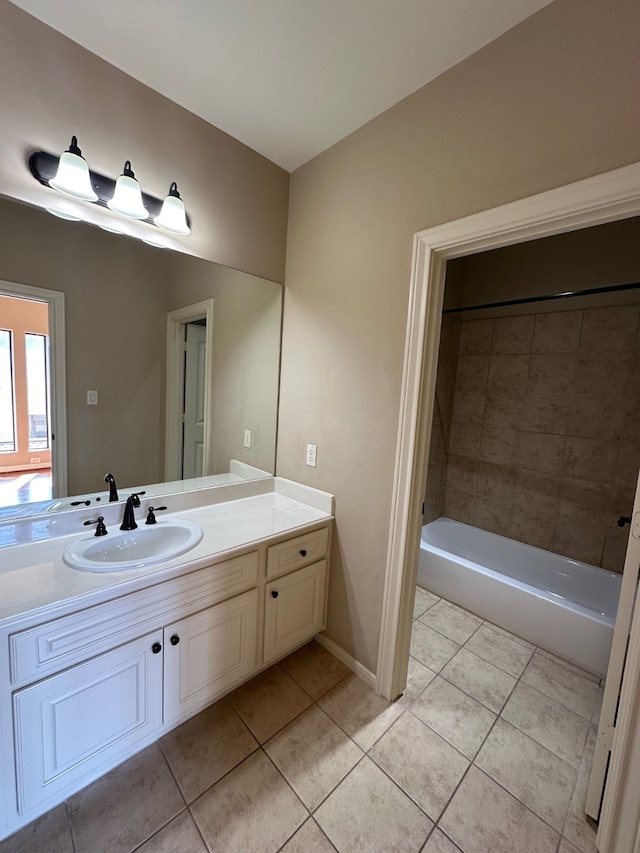 bathroom featuring tile patterned floors and vanity