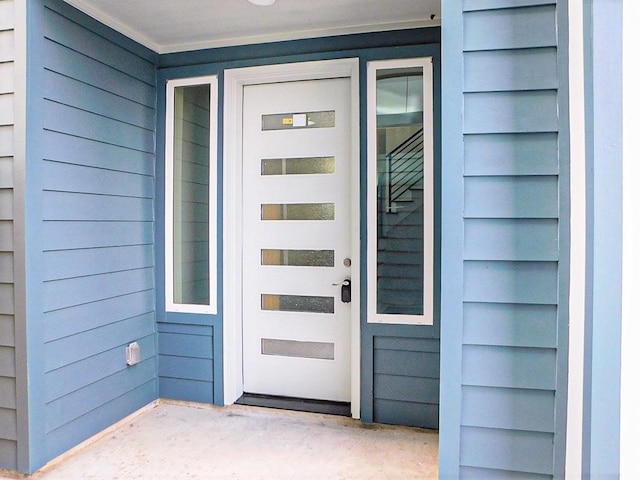 view of doorway to property