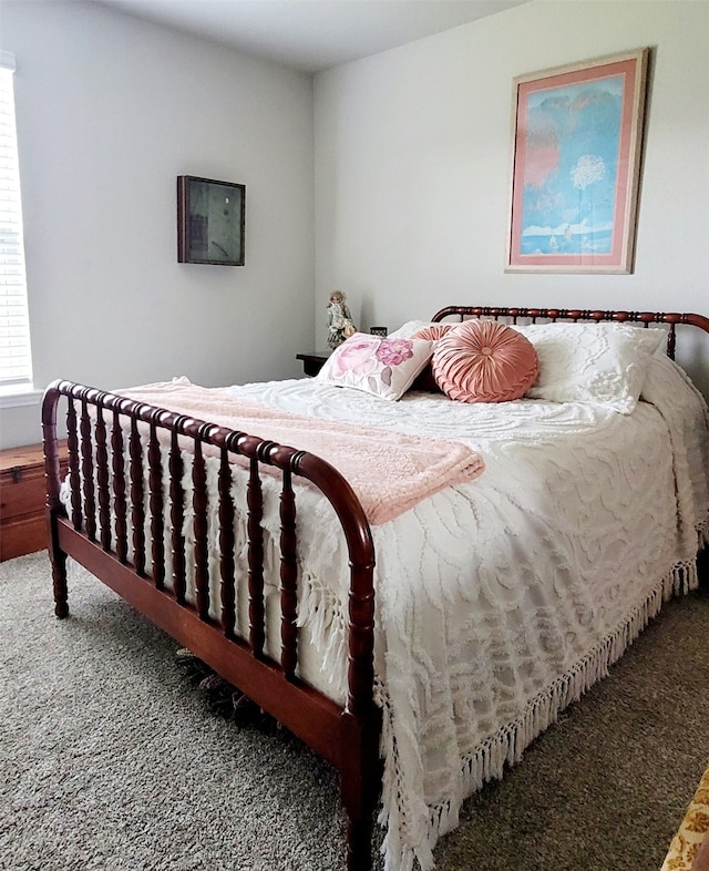 bedroom with carpet floors