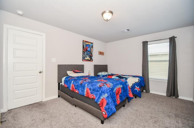 view of carpeted bedroom