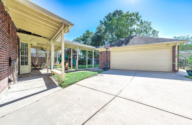 view of front of property with a patio