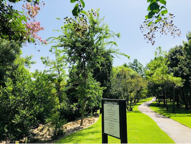 view of community featuring a yard