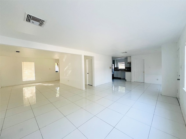 view of tiled spare room