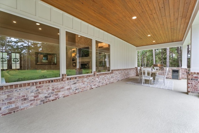 view of patio / terrace with exterior kitchen