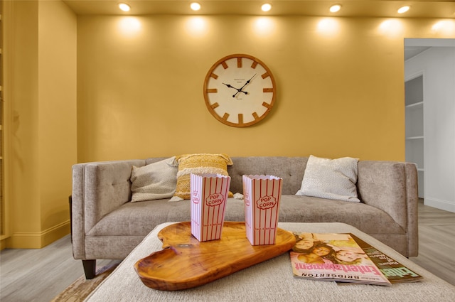 living room featuring hardwood / wood-style flooring