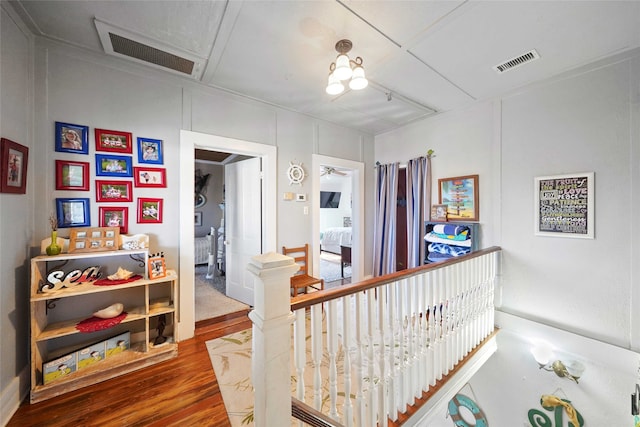 hall featuring hardwood / wood-style flooring