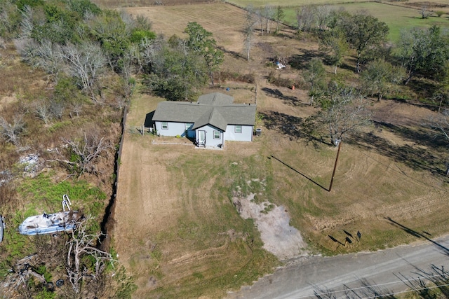 aerial view with a rural view