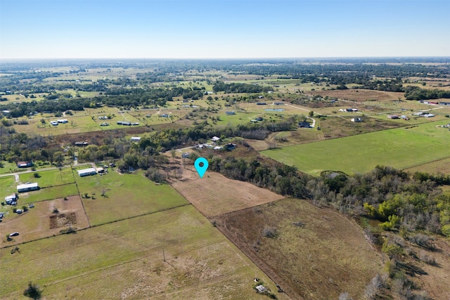 aerial view with a rural view