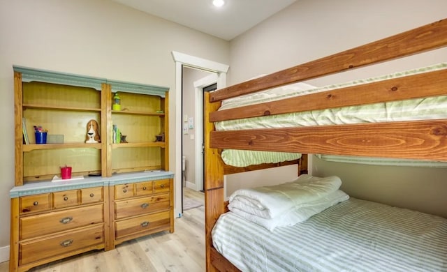 bedroom featuring light wood-type flooring