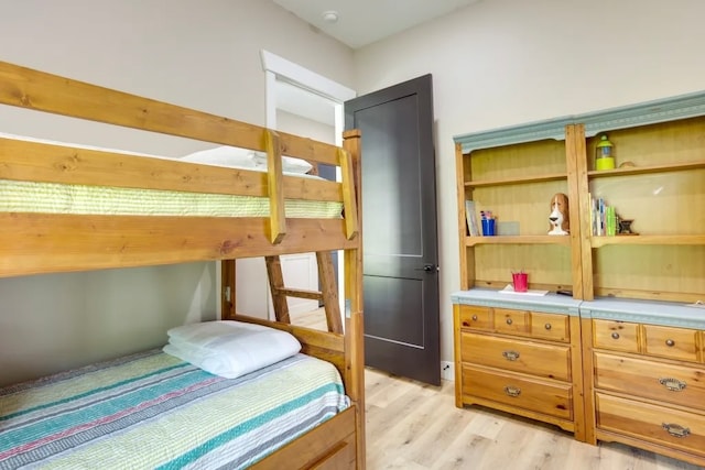 bedroom featuring light hardwood / wood-style flooring