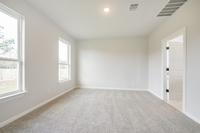 carpeted empty room with a healthy amount of sunlight